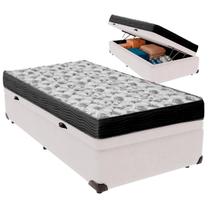 Cama Box Baú Solteiro e Colchão ISO 100 D33 Ortobom Branco Cama Box Baú Solteiro e Colchão ISO 100 D33 Ortobom Branco