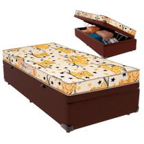 Cama Box Baú Solteiro e Colchão Pro-Life D20 Colchobel Marrom Cama Box Baú Solteiro e Colchão Pro-Life D20 Colchobel Marrom