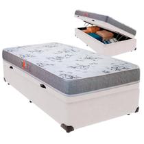 Cama Box Baú Solteiro e Colchão Pro-Life D28 Colchobel Branco Cama Box Baú Solteiro e Colchão Pro-Life D28 Colchobel Branco