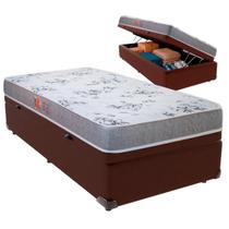 Cama Box Baú Solteiro e Colchão Pro-Life D28 Colchobel Marrom Cama Box Baú Solteiro e Colchão Pro-Life D28 Colchobel Marrom