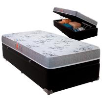 Cama Box Baú Solteiro e Colchão Pro-Life D28 Colchobel Preto
