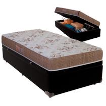 Cama Box Baú Solteiro e Colchão Pro-Life D33 Colchobel Preto