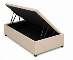 Cama Box Baú Solteiro Gold AColchões Síntetico Bege 41x88x188 Cama Box Baú Solteiro Gold AColchões Síntetico Bege 41x88x188
