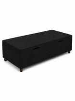 Cama Box Baú Solteiro Gold AColchões Suede Preto 41x88x188 Cama Box Baú Solteiro Gold AColchões Suede Preto 41x88x188
