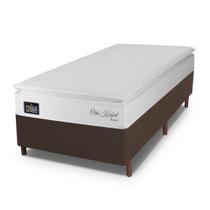 Cama Box Baú Solteiro Hellen Orto Konfort Espuma D33 Pillow Top 88x188x60cm