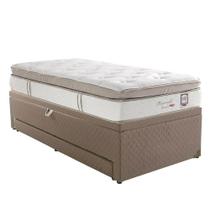 Cama Box Baú Solteiro Herval Channel Bambu, 77x88x188 cm, Molas Ensacadas, Colchão Auxiliar Cama Box Baú Solteiro Herval Channel Bambu, 77x88x188 cm, Molas Ensacadas, Colchão Auxiliar