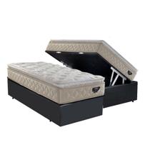 Cama Box Baú Solteiro King + Colchão Ecoflex Lush Molas Ensacadas 96x203x78