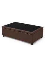 Cama Box Baú Solteiro Kings Stop AColchões Síntetico Marrom 41x88x188 Cama Box Baú Solteiro Kings Stop AColchões Síntetico Marrom 41x88x188
