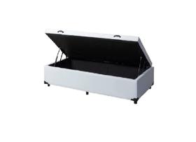 Cama Box Baú Solteiro Linhão Branco Com Pistão A Gás, Imperium do Sono