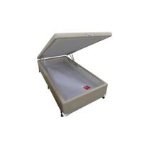 Cama Box Baú Solteiro Linho Clean (88x188x35) - Castor