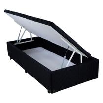 Cama Box Baú Solteiro Mega Tecido Black - 078x188