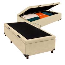 Cama box baú Solteiro Perola Nature 88x188