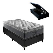 Cama Box Baú Solteiro Preto Palermo Molas Ensacadas Portobel