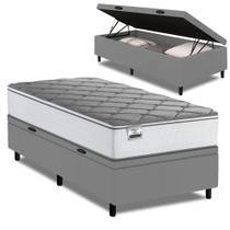 Cama Box Baú Solteiro Real Max Force Softgel 88x188x68cm Cama Box Baú Solteiro Real Max Force Softgel 88x188x68cm