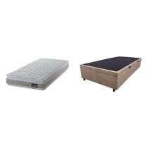 Cama Box Bau Solteiro Reforçado e Colchão Hellen D33 One Face Millenium 88x188 Pillow