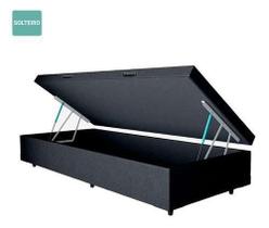Cama Box Baú Solteiro Sintético 42x88x188 Preto