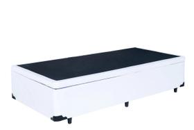 Cama Box Baú Solteiro Sintético Branco 41x88x188