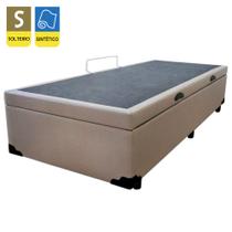 Cama Box Baú Solteiro Sintético + Colchão De Espuma D33 - SerenePrime - 88cm Bege Cama Box Baú Solteiro Sintético + Colchão De Espuma D33 - SerenePrime - 88cm Bege