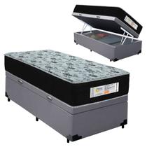 Cama Box Baú Solteiro Sintético + Colchão Molas Ensacadas SerenePrime Sonnolux 88cm - Suporta Até 110 Kg Por Pessoa Cama Box Baú Solteiro Sintético + Colchão Molas Ensacadas SerenePrime Sonnolux 88cm - Suporta Até 110 Kg Por Pessoa