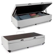 Cama Box Baú Solteiro Sintético Serene Branco 88x188x44 Cama Box Baú Solteiro Sintético Serene Branco 88x188x44