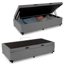 Cama Box Baú Solteiro Sintético Sereneprime Cinza 88x188x44 Cama Box Baú Solteiro Sintético Sereneprime Cinza 88x188x44