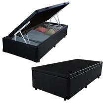 Cama Box Baú Solteiro Sintético SerenePrime Preto 88x188x44 Cama Box Baú Solteiro Sintético SerenePrime Preto 88x188x44