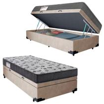 Cama Box Baú Solteiro Suede + Colchão De Espuma D33 - Sereneprime - 88cm Bege Cama Box Baú Solteiro Suede + Colchão De Espuma D33 - Sereneprime - 88cm Bege