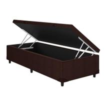 Cama Box Baú Solteiro Universal Courano Brown (88x188x35) - Costa Rica
