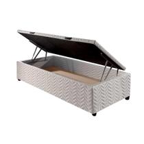 Cama Box Baú Solteiro Universal Rústico White (88x188x36) - Paropas Cama Box Baú Solteiro Universal Rústico White (88x188x36) - Paropas