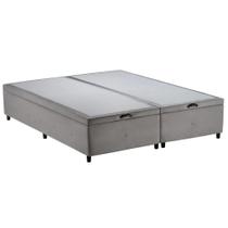 Cama Box Bau Super King Suede(1.93X2.03) - GENKI KENKO