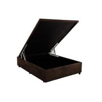 Cama Box Baú Universal CRC Camurça Brown Casal 138x188 Cama Box Baú Universal CRC Camurça Brown Casal 138x188