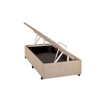 Cama Box Baú Universal CRC Camurça Clean Solteiro 88x188