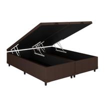 Cama Box Baú Universal CRC Linhão Brown King 193x203