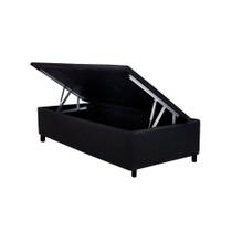Cama Box Baú Universal CRC material sintético Black Solteiro 88x188 Cama Box Baú Universal CRC material sintético Black Solteiro 88x188