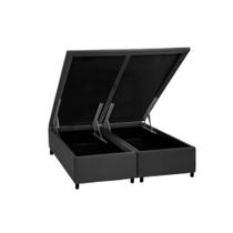 Cama Box Baú Universal CRC material sintético Gray 193x203x35
