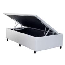 Cama Box Baú Universal CRC material sintético White Solteiro 88x188