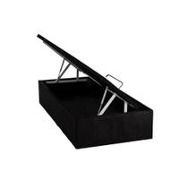 Cama Box Baú Universal Solteiro Suede Nero Black (88x188x35) - Ortobom Cama Box Baú Universal Solteiro Suede Nero Black (88x188x35) - Ortobom