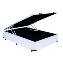 Cama Box Baú Viúva 128 Bello Box - Tecido Sintético Branco