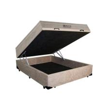 Cama Box Baú Viúva 128 Suede bege com Colchão Ortobom Airtech Pocket D26 Bege Cama Box Baú Viúva 128 Suede bege com Colchão Ortobom Airtech Pocket D26 Bege