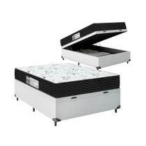 Cama Box Baú Viúva + Colchão D33 One Face - 61x128x188cm - Couro Branco Cama Box Baú Viúva + Colchão D33 One Face - 61x128x188cm - Couro Branco