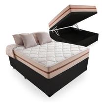 Cama Box Baú Viúva + Colchão de Molas Ensacadas - Anjos - Classic 128cm - Anjos Colchões