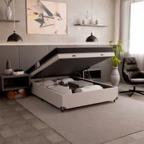 Cama Box Baú Viúva + Colchão Espuma D20 - 56x128x188cm - Várias Cores