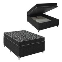 Cama Box Baú Viúva + Colchão Espuma D20 - 56x128x188cm - Várias Cores - e-Shop Casa