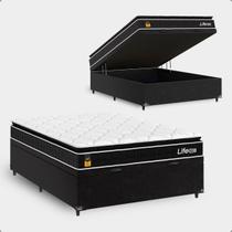 Cama Box Baú Viúva + Colchão Life D33 Pillow Top 128x188