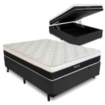 Cama Box Baú Viúva + Colchão Molas Ensacadas Dallas D33 128x188x58cm Cama Box Baú Viúva + Colchão Molas Ensacadas Dallas D33 128x188x58cm