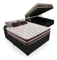 cama box baú viúva mais colchão de mola superlastic viúva 22x188x128