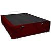 Cama Box Baú Viúvão Blindado Suede Vermelho Com 128Cm de Largura