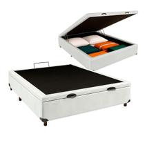 Cama Box Bau Viuvo Blindado Nature Branco 128x188