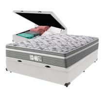 Cama Box Baú Viúvo Branco + Colchão Evolution Molas Ensacadas Probel