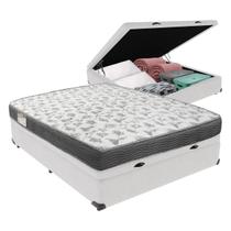 Cama Box Baú Viúvo Branco e Colchão ISO 100 D33 Ortobom Cama Box Baú Viúvo Branco e Colchão ISO 100 D33 Ortobom